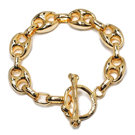 gucci link gold bracelet|14k gold gucci link bracelet.